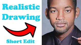 drawing Will Smith, how to draw a portrait