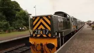 Class 14 D9531 'Ernest' departing Sheringham top and tailed with Class 37 D6732