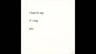 if i may | short poem