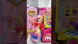 Satisfying With Unboxing Barbie Locker Set Toys, ASMR Video #shorts