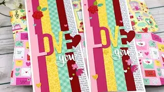 Easy Diecut Slimline Cards with Doodlebug Papers | AmyR 2021 Valentine's Card Series #1