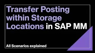 Stock Transfer Sloc to Sloc in SAP MM | Single and Two Step Method | 311 | 313 | 315