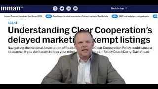 Delayed Marketing Exempt Listings, Clear Cooperation, Realtors, MLS