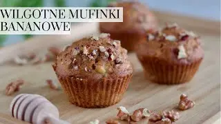 Wilgotne i puszyste mufinki bananowe z orzechami- lepszych nie jadłeś!