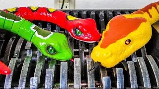 DESTROYING ROBOTIC SNAKES! HOW TOYS GET RECYCLED