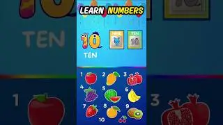 Learn Number 10 for Kids | Count Fruits | Apple, Mango, Orange, Cherry and More