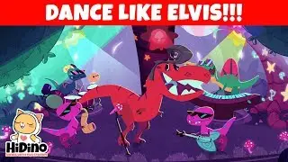 Dino Rock - Dance Like Elvis | HiDino Kids Songs with Fun Stories
