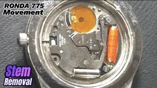 How to Remove Stem from an  Ronda 775 Watch Movement | Step-by-Step Tutorial