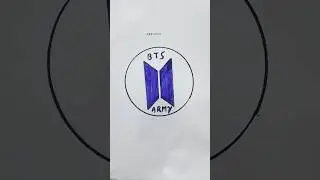 BTS logo drawing #shorts #viral #btsarmy #btslogo #btsarmydrawing #trending #creativespot