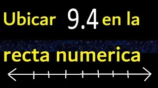 Ubicar 9,4 en la recta numerica 9.4 como ubicar un decimal en la recta , ubicacion de decimales