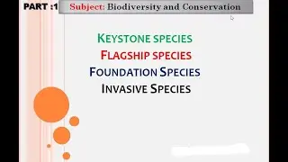 What is a Keystone Species; flagship species; foundation species and invasive species