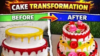 3 Tier gulkand cake decorating ideas 💡 || how to make cake || how to make gulkand cake || SUBSCRIBE