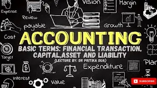 Basic Terms in Accounting: Financial Transaction, Capital, Asset and Liability