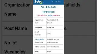 CCL Jobs Notification 2024: Apply Online for 1180 Apprentice