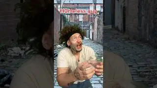 Ребенок помогает бездомному парню💀🤣#смешныешорты #комедия #шорты