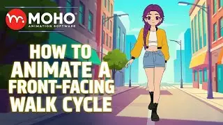 How to Animate a Front Facing Walk Cycle | Rigged Animation
