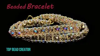 Simple beaded tennis bracelet, How to make beaded bracelet