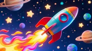 Flying Rocket Numbers Song for Kids | Fun Nursery Rhymes & Baby Songs for Toddlers 🚀🎶