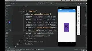 Flutter Widget Animated Container sample 1