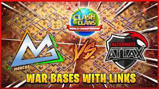 Top 8 Th14 Atn Attax And Marcos Gaming Pre Qualifier War Bases With Links | | Clash Of Clans |