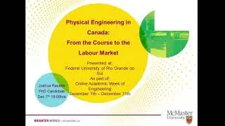 ENGINEERING PHYSICS IN CANADA - A perspective by Joshua Racette