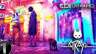 I PLAY AS GARFIELD....|Stray Walkthrough| #1
