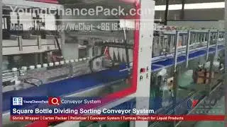 Conveyor System Square Bottle Lane Divider Sorting Conveyor Machine