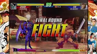 Capcom Fighting Evolution - Sakura & Jedah vs M. Bison & Leo (CAPCOM FIGHTING COLLECTION 2)