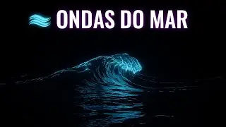 🌊 ONDAS DO MAR e RU&Iacute;DO BRANCO NEON  9 HORAS  Ocean Waves for Deep Sleep & ASMR