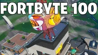 Fortnite Fortbyte #100 Location - Found on the highest floor of the tallest building in Neo Tilted