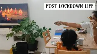 Daughter hair wash routine | Post lockdown life | Green brinjal recipe | bread sandwich | vlog 32