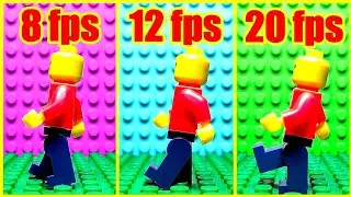 АНИМАЦИЯ Ходьбы с РАЗНОЙ ЧАСТОТОЙ КАДРОВ (FPS) - Lego Stop Motion