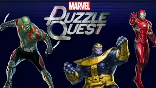 Drax vs. Thanos & Iron Man plus Behemoth Burrito | Marvel Puzzle Quest | June 16, 2025