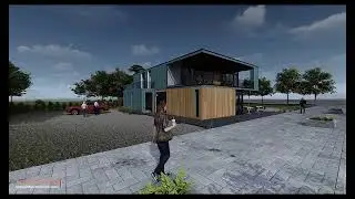 컨테이너 하우스 건물 동영상 제작 [루미온(Luminon), 트윈모션, 스케치업(SketchUp), 레빗(Revit) 활용]
