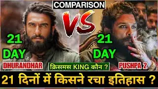 Dhurandhar Box Office Collection, Dhurandhar vs Pushpa 2 Comparison Day 21, Akshay Khanna, Ranveer S