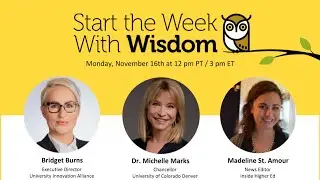 #WeeklyWisdom interview with UC Denver Chancellor Michelle Marks