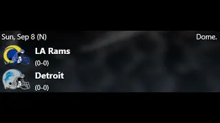 Week 1-Rams at Lions: 2024 NFL Replay Project (Second and Ten Football)
