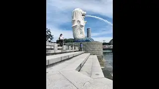 🦁The Merlion singapore lion🦁 #singapore #singaporevlog