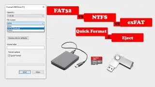 What is Format? Fat32 vs NTFS vs exFat Big Difference Quick Format & Eject