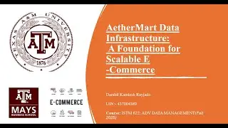 Milestone 1 Project: Scalable Data Infrastructure for AetherMart | ISTM 622 Advanced Data Management