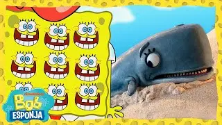 Bob Esponja| 1 HORA das vezes em que você QUASE sentiu pena do Lula Molusco|Bob Esponja em Português