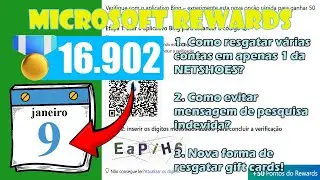 Microsoft Rewards - 09.01.26 - respondendo dúvidas recorrentes e nova forma de resgatar pontos.