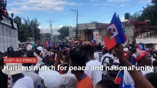 Haitians march for peace and national unity