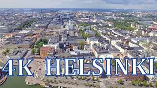 Helsinki from air * FINLAND 4K drone scenery