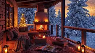 Soft Winter Night Jazz ❄️ Fireplace Sounds for Deep Study & Creative Productivity