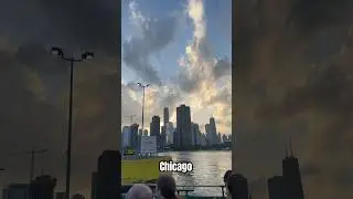 Skyline of Chicago!                                #chicago #usa #fyp #sunset