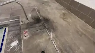 Power Washing Pool Deck to remove grime #powerwashing #powerwashingservices