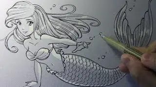 Drawing Time Lapse: Mermaid