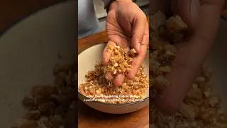 BUTTERSCOTCH TOFFEE NUT CRUNCH Recipe using Sabudana 😍😮 | Fine Dine Navratri EP3