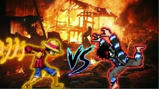 Luffy VS Shinra V2 in Jump Force Mugen